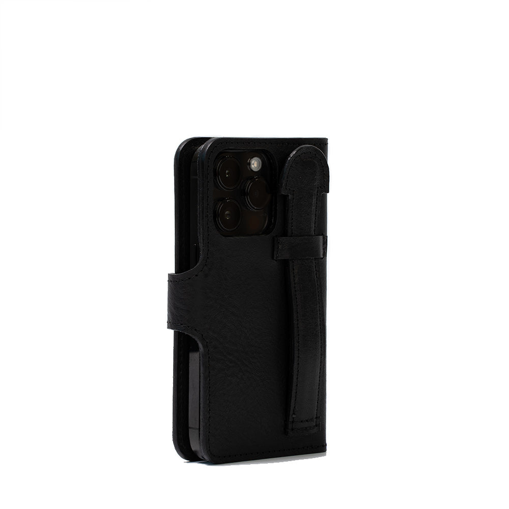 Kožené pouzdro typu Folio s úchytem a MagSafe pro iPhone 14