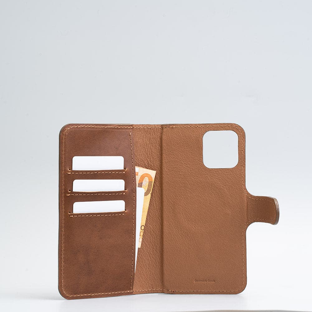 Luxusní kožené pouzdro typu Folio pro iPhone 12/13 s MagSafe – Classic 4.0