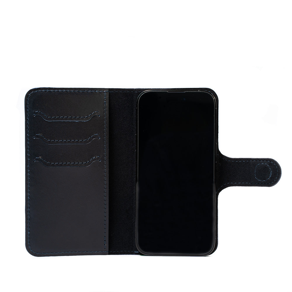 Pouzdro typu Folio z výběrové kůže pro iPhone 15 – Classic 4.0