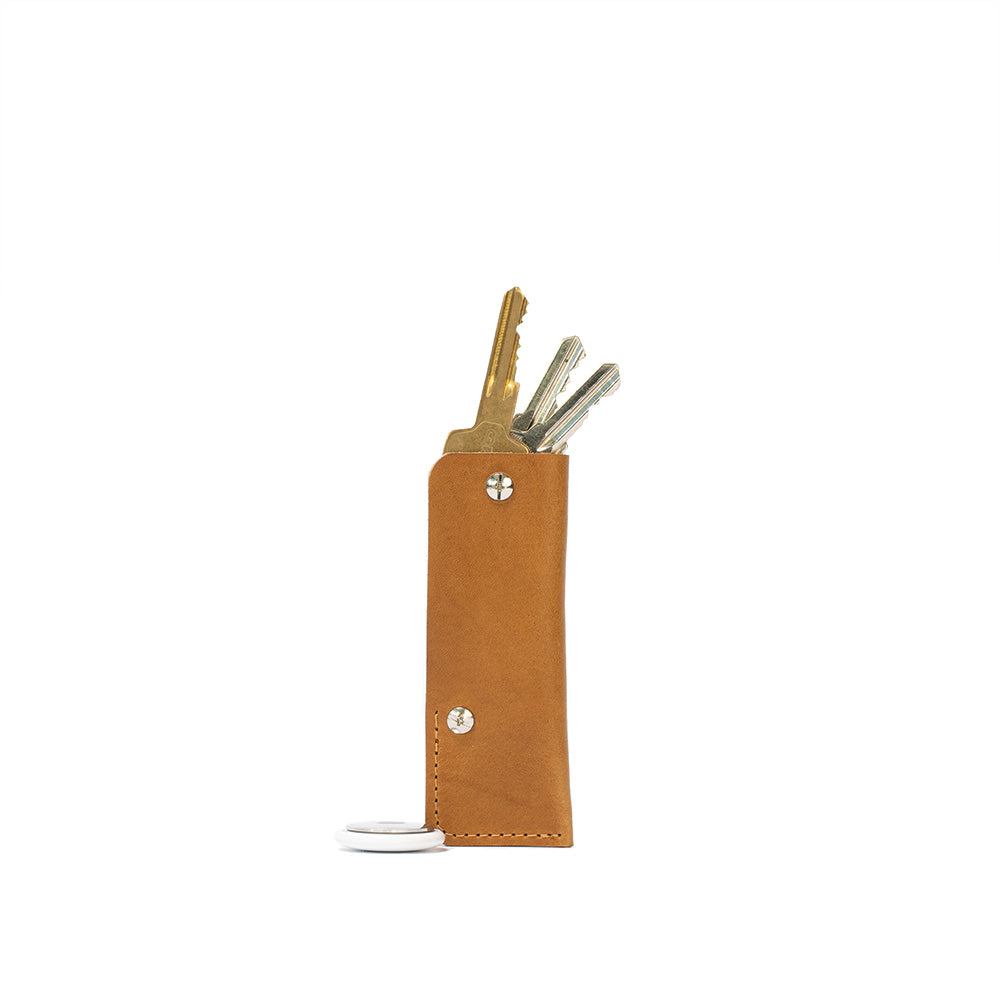 Leather Key Holder for AirTag - The Minimalist-0