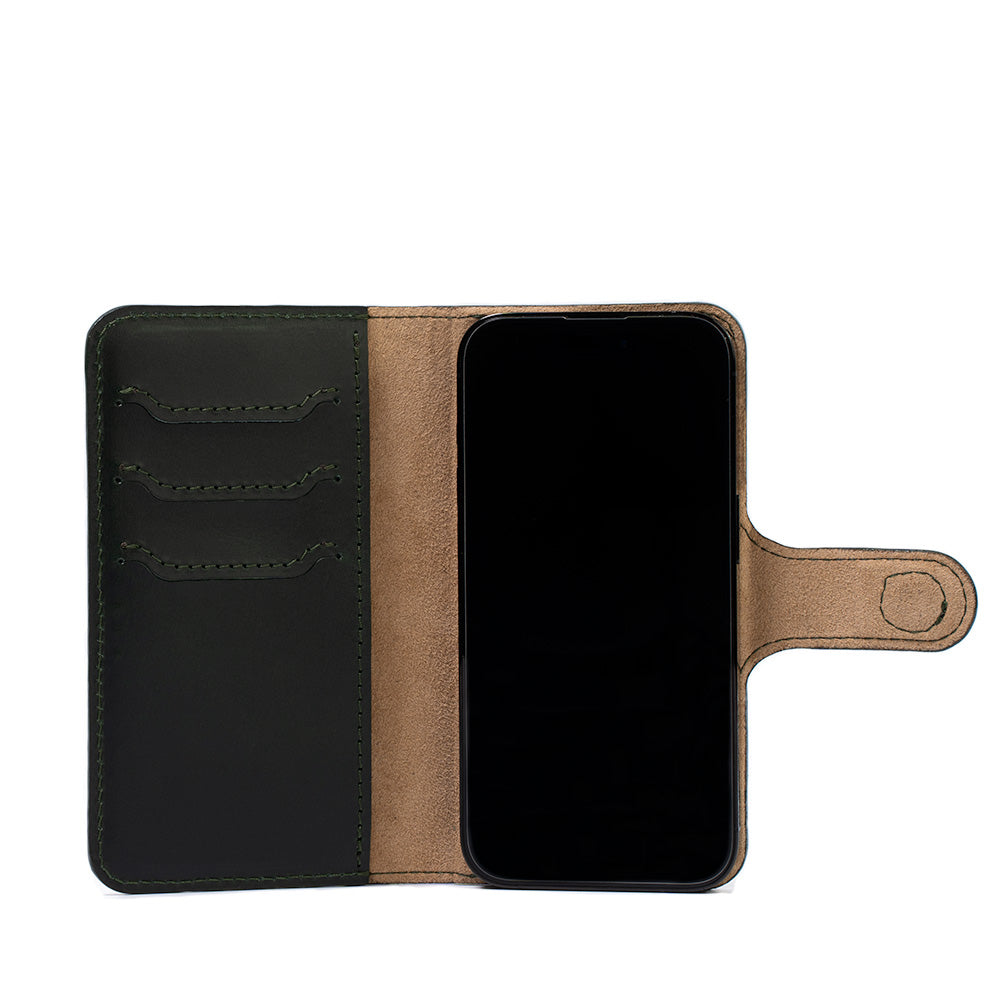 Kožené pouzdro typu Folio pro iPhone 14 – Classic 4.0 (MagSafe)