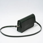 Leather Shoulder Bag - Curie (Forest Green)-2
