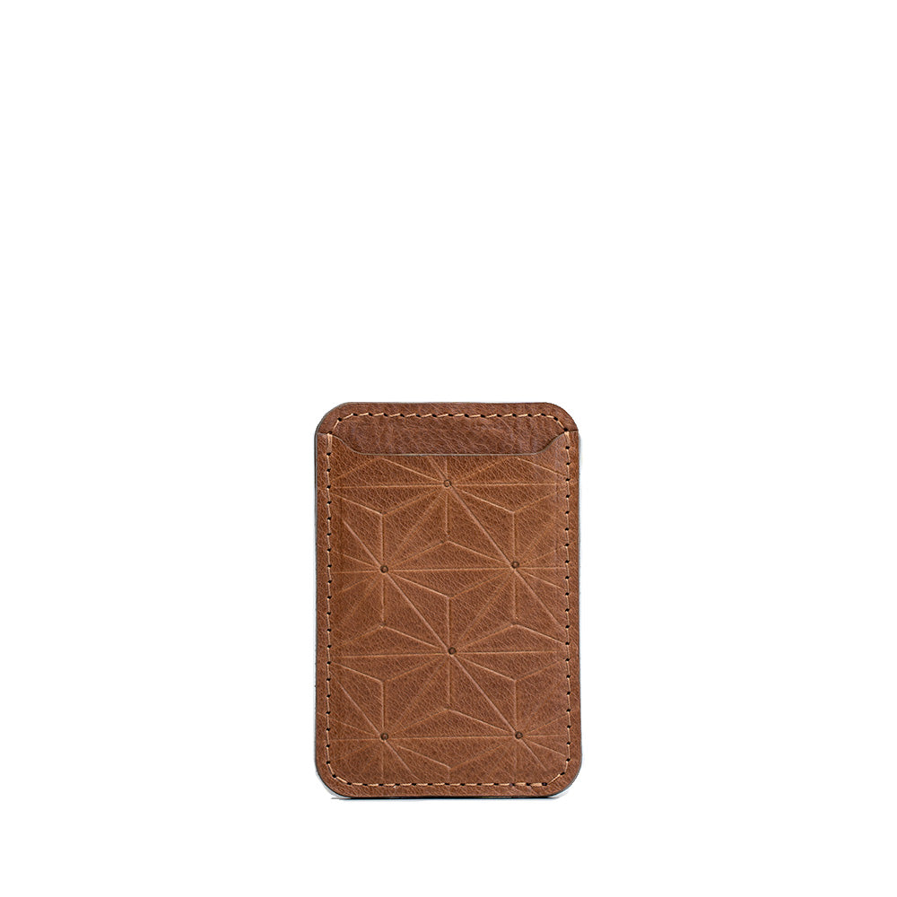 Kožená MagSafe peněženka – Geometric Flower Edition