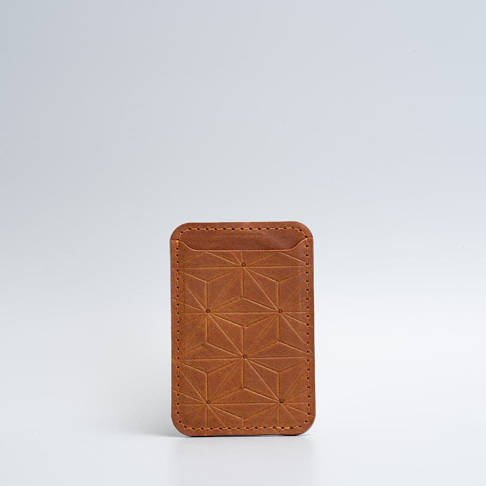 Kožená MagSafe peněženka – Geometric Flower Edition