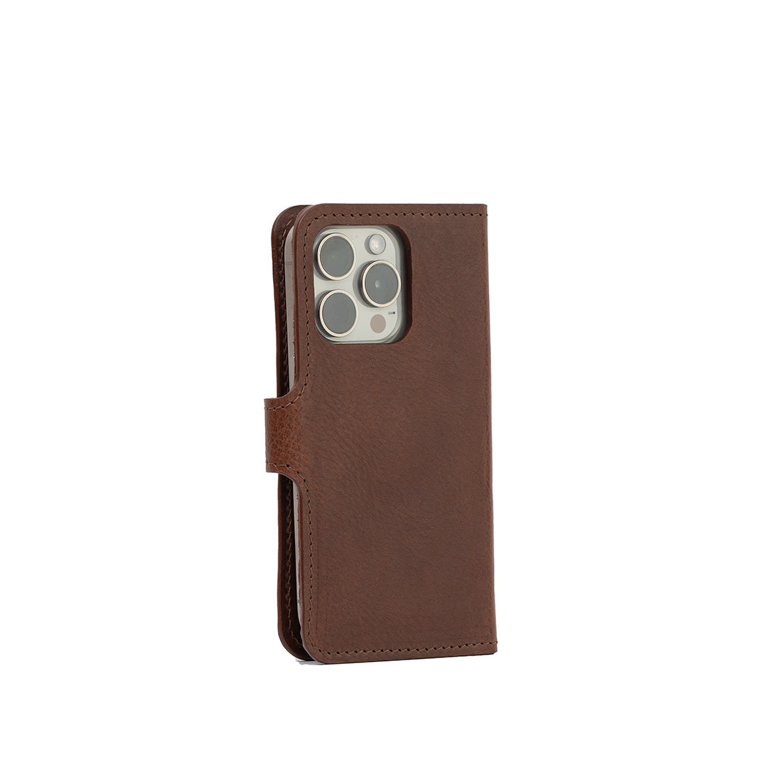 Luxusní kožené pouzdro typu Folio pro iPhone 16 s MagSafe – Classic 4.0