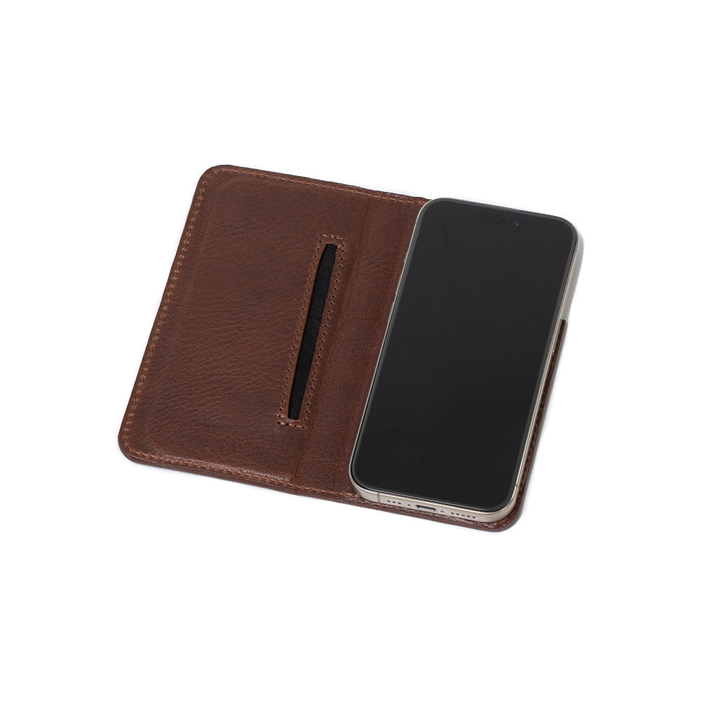 Kožené pouzdro typu Folio pro iPhone 15 s MagSafe – Minimalist 3.0