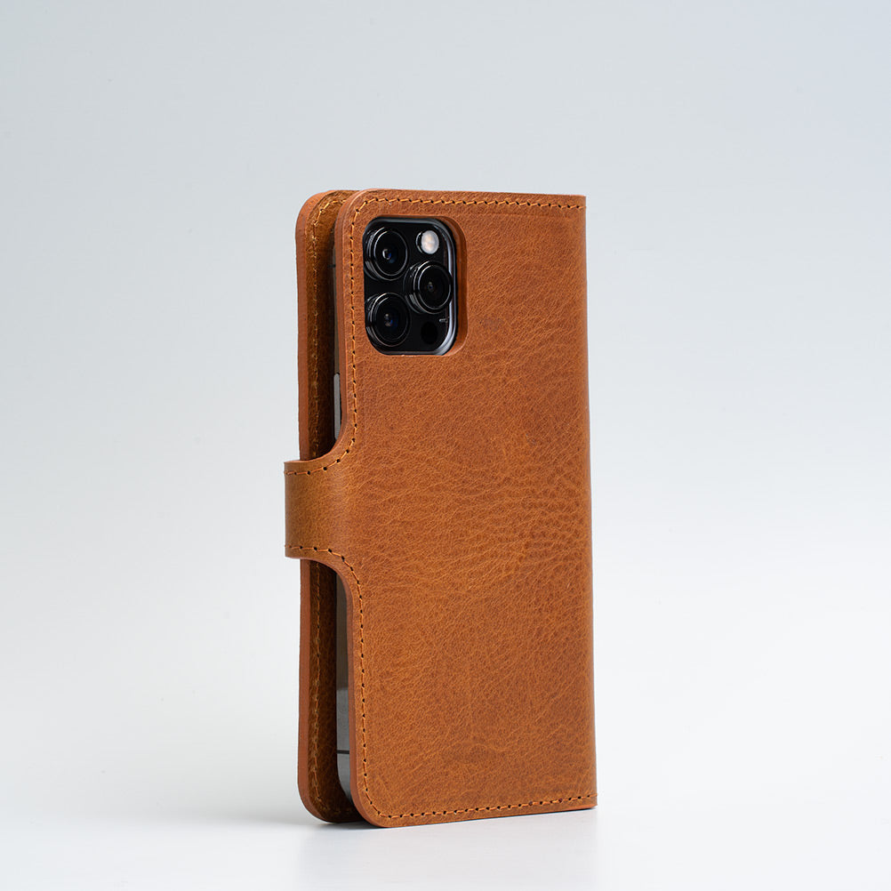 Luxusní kožené pouzdro typu Folio pro iPhone 12 – Classic 4.0 (SALE)
