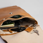 Leather laptop backpack - The Minimalist (Tan)-3