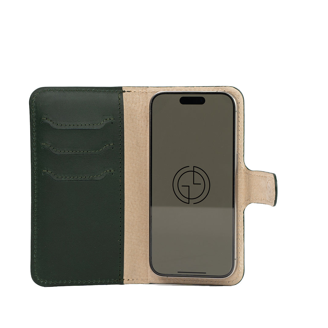 Luxusní kožené pouzdro typu Folio pro iPhone 16 s MagSafe – Classic 4.0