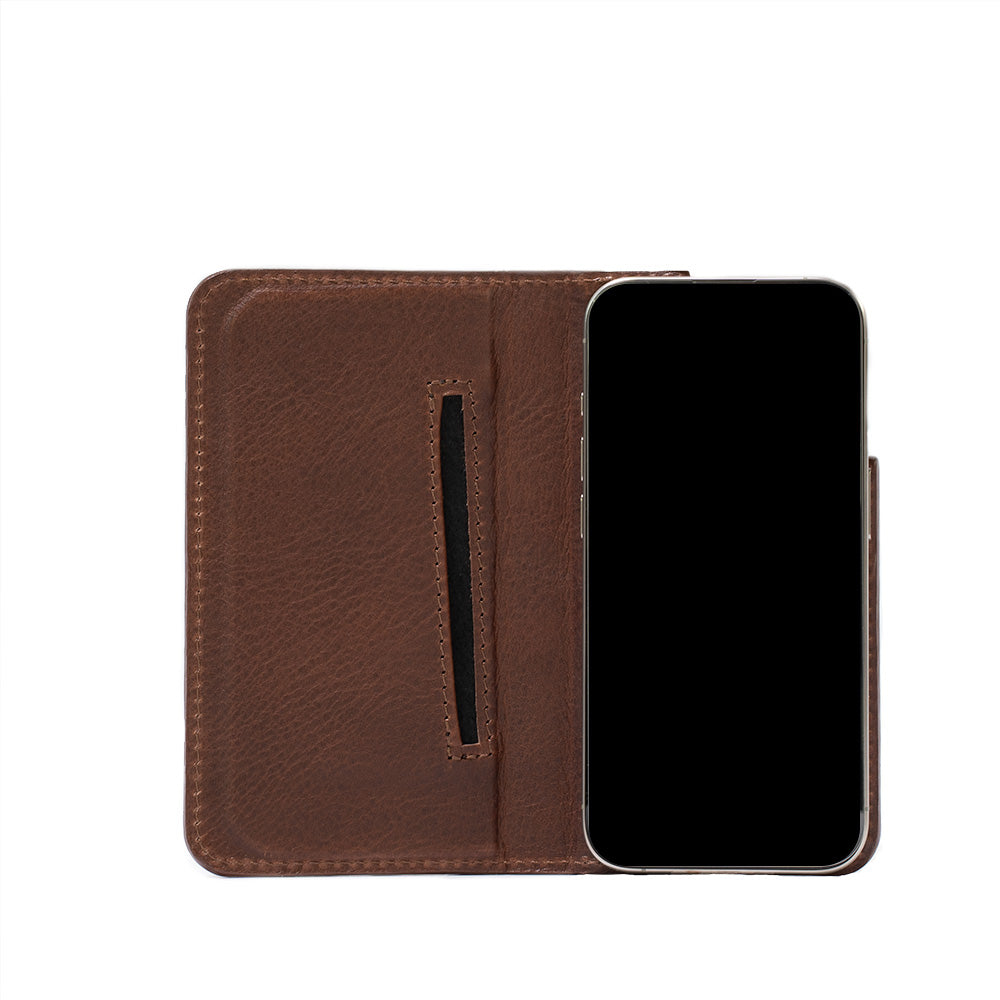 Kožené pouzdro typu Folio pro iPhone 16 s MagSafe – Minimalist 3.0