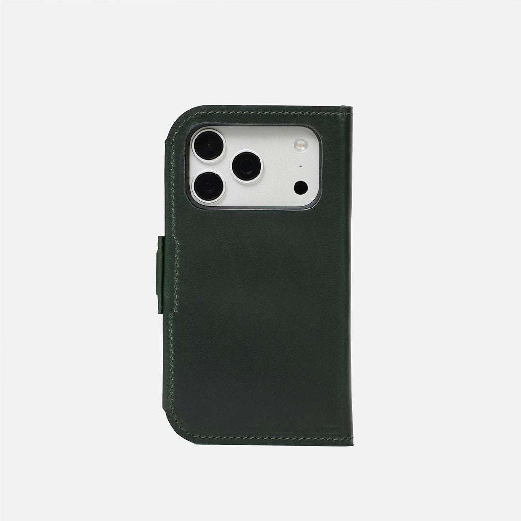 Kožené pouzdro Folio pro iPhone 17 Series – Classic 5.1 (MagSafe Ready)