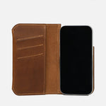 Luxusní kožené pouzdro typu Folio pro iPhone 17 s MagSafe – Minimalist 1.0