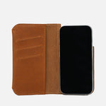 Luxusní kožené pouzdro typu Folio pro iPhone 17 s MagSafe – Minimalist 1.0