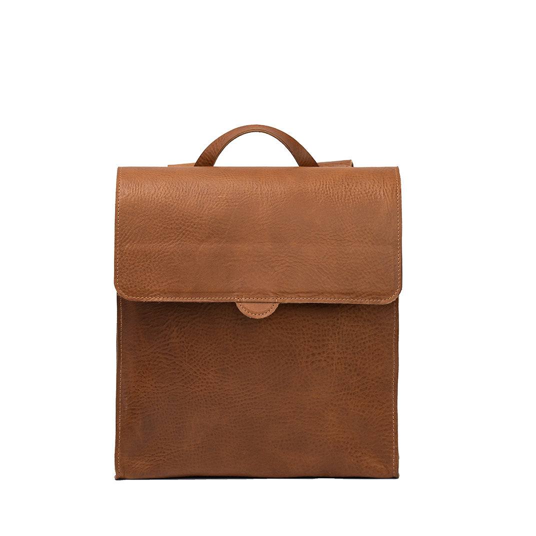 Leather Backpack - Fibonacci (Brown)-1