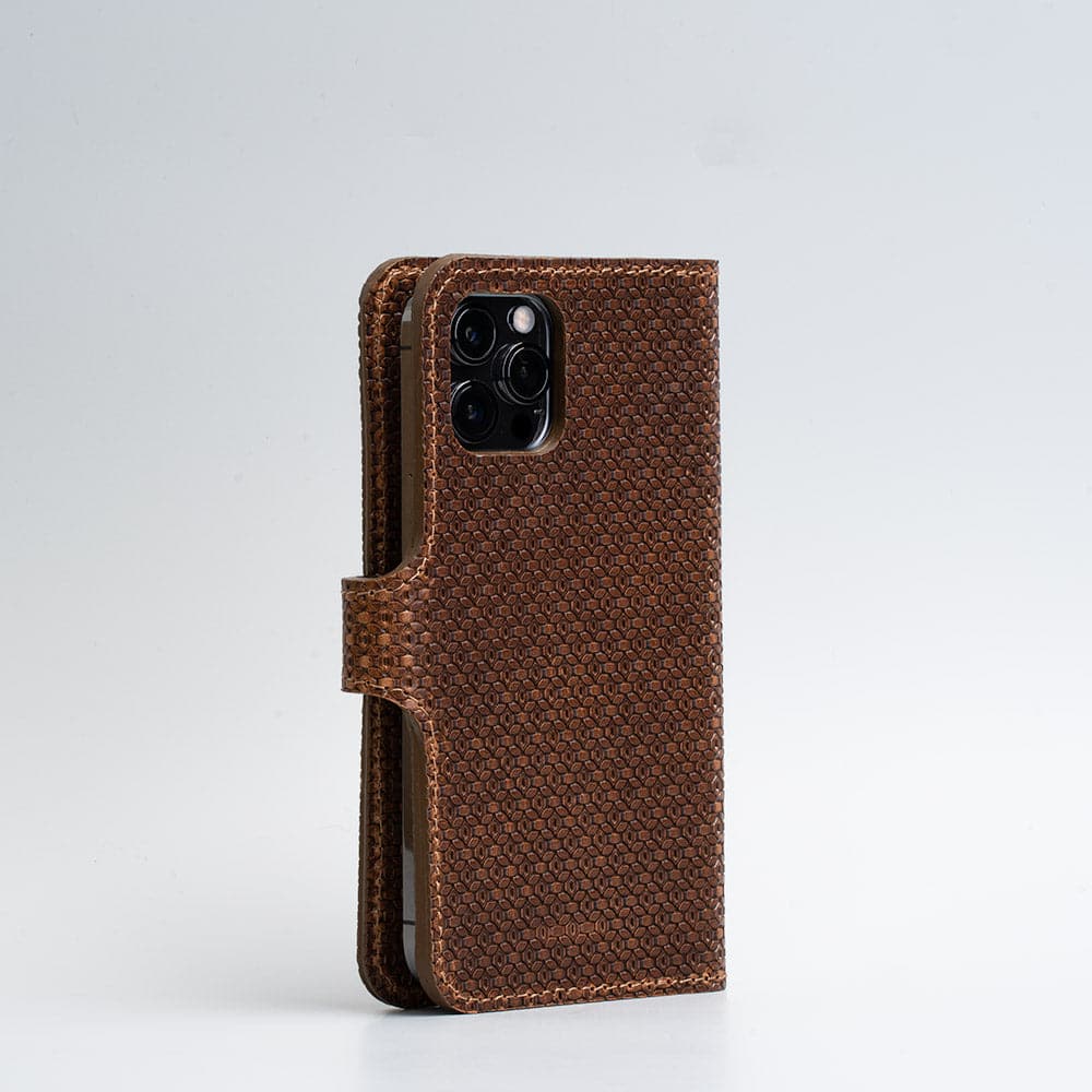 Luxusní kožené pouzdro typu Folio pro iPhone 12/13 s MagSafe – Classic 4.0