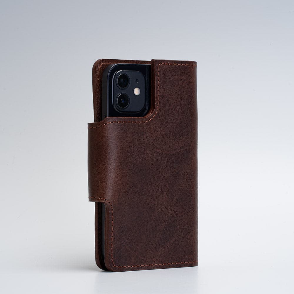 Kožené pouzdro typu Folio pro iPhone 12/13 – Classic 1.0 (SALE)