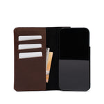 Kožené pouzdro typu Folio pro iPhone 12 / 13 s MagSafe – Minimalist 1.0