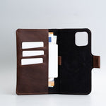Kožené pouzdro Folio pro iPhone 12 s MagSafe – The Minimalist 2.0