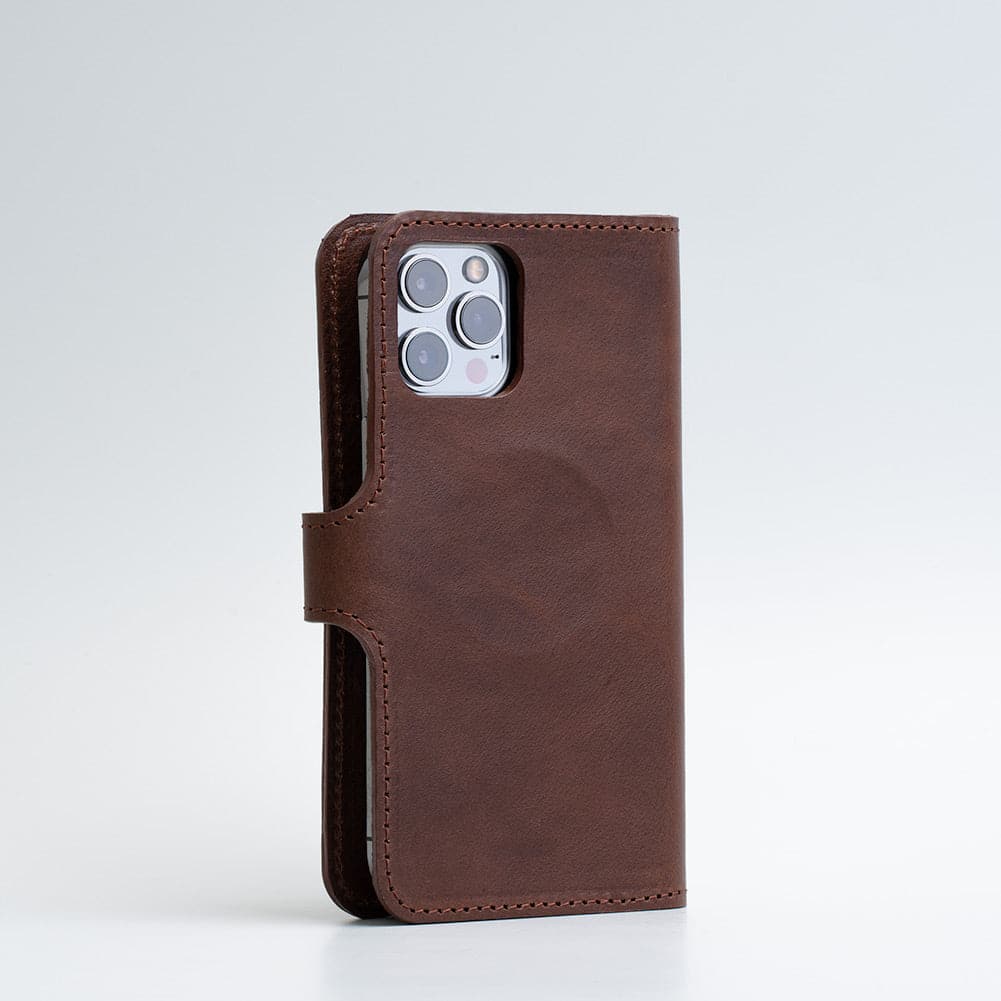 Luxusní kožené pouzdro typu Folio pro iPhone 12/13 s MagSafe – Classic 4.0