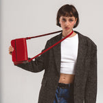 Leather Shoulder Bag - Curie  (Brown)-3