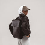 Leather laptop backpack - The Minimalist (Tan)-4